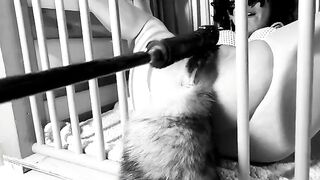 A day in a life of a Kitten: Ep.1 - Squirting on her tail, featuring intense domination and hardcore action