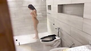 The couple has no shame in the shower