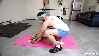 Another way to pump up the body with a hot brunette MILF in HD