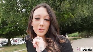 I stuck my nozzle into a hot brunette's ass