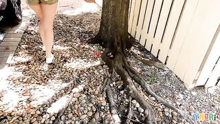 A man tested the strength of a girl's tongue and ass