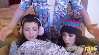 Their wet pussies were fucked by eager dicks