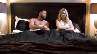 A night of real passion with a girl on the bed