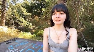 Do you like what I do with my mouth? A sexy 18-year-old brunette showcases her oral skills in this steamy POV scene