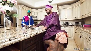 Ebony beauties get fucked by a huge black dick