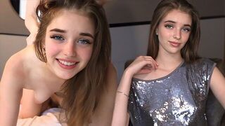 Ukrainian beauty has an intense threesome FMM sex audition