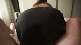 A pervert guy got caught jerking off to sexy panties by his stepsis
