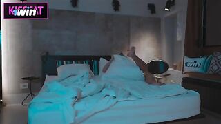 A girl came to her stepbrother's room after a party late at night