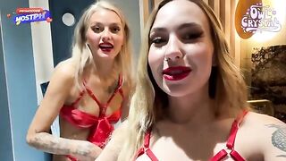 A girl is having fun with two guys in an erotic threesome