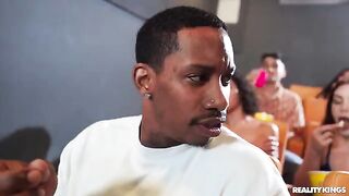 Sex in the toilet at a party accidentally with a friend's mom
