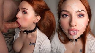 The guy quickly came after the girl's skilful blowjob