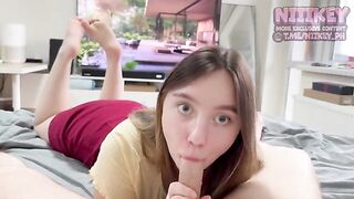 A cute girl met a guy and sucked his dick, was it a good idea?