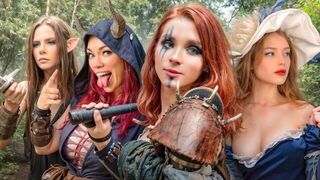Who will this cosplay geek girl choose to have fun with?