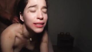 A cute girl is in for a very intense sex