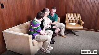A girl found a solution to her problems on the couch