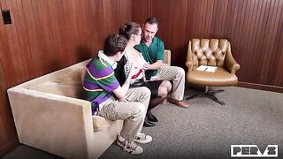 A girl found a solution to her problems on the couch