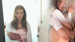 Sexual woman has wet dreams and fucks with a stranger in the hotel room