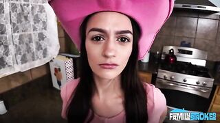 A man gave his cock to the girl in cowgirl pose