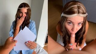 A fairy granted three wishes to a man, starting with intense oral play