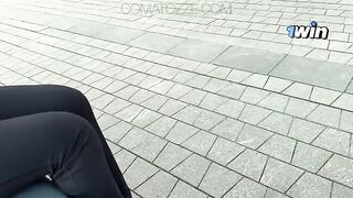The guy shows his cock to the girl and she fucks with him