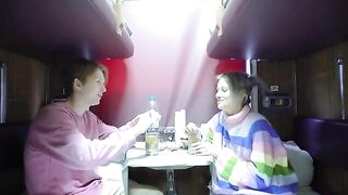 A girl had a great sex in the compartment, it was just amazing
