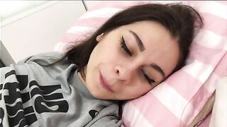The guy gently fucks his girlfriend with caresses
