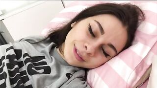 The guy gently fucks his girlfriend with caresses