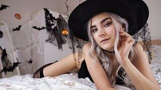 A cute witch waits for the magic of fucking and cumming