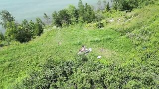 Instead of a picnic, they fucked in the field with no shame