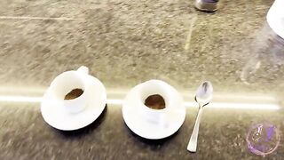 The girl showed what she could do in the kitchen, getting intimate