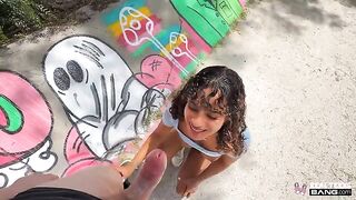 A white guy with a big cock fucked a mulatto