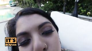 Skinny teen Gina Valentina gets her asshole gapped post-morning