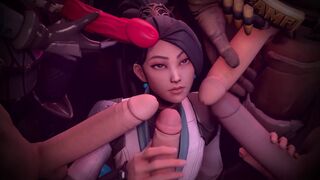 Valorant porn compilation featuring SFM and Blender content