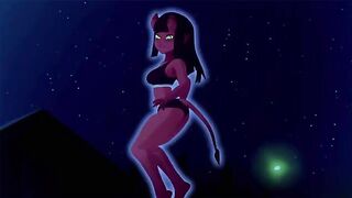 Horny young witch gets her pussy pounded by a teen guy in an animated scene