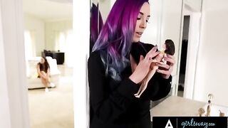 Angela White gets fucked by a stacked witch in a colorful scene