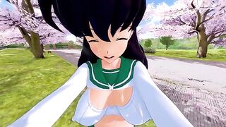 Kagome gets her pussy railed in a passionate anime scene