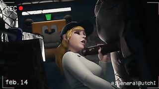 Vanessa got fucked in the office of Freddy Fazbear Mega Pizzaplex