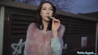 Public Agent chanel kisses a dick for cash in daring scene