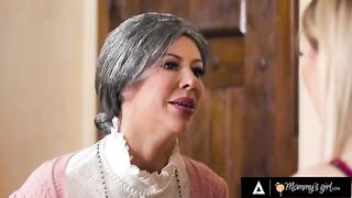 MILF Alexis Fawx tricks stepdaughter into sex by claiming an older woman is coming over to check her out