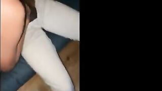 Amateur hotwife fucks BBC after the party, her husband filming it all