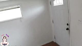 Desperate squatter offers her pussy to the homeowner