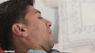 One cock and a lot of happiness for her! - Брюнеточка делает отсосик