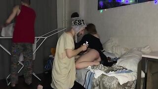 Two guys fucked pretty and sexy babe