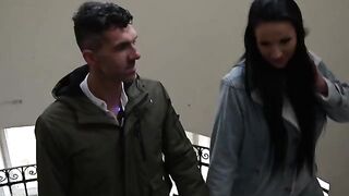 A guy is standing instead of giving a thousand compliments to the girl