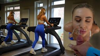 Getting protein in the gym is easier than ever with sexy, homemade POV action