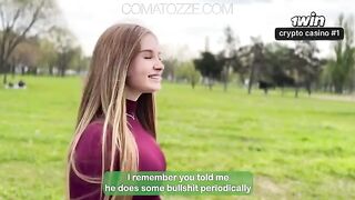 A girl feels helpless and enjoys being taken hard