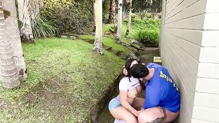 Ancestral call - the girl licked in public place