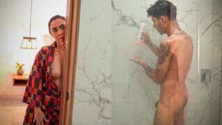 Sarah Black shower sex with lucky stepson is a dream for everyone