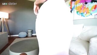 A girl received a prize and she was very glad about that, presented by babes