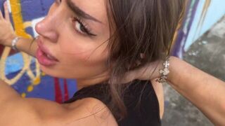 A girl cannot resist and is fucked in public by a stranger